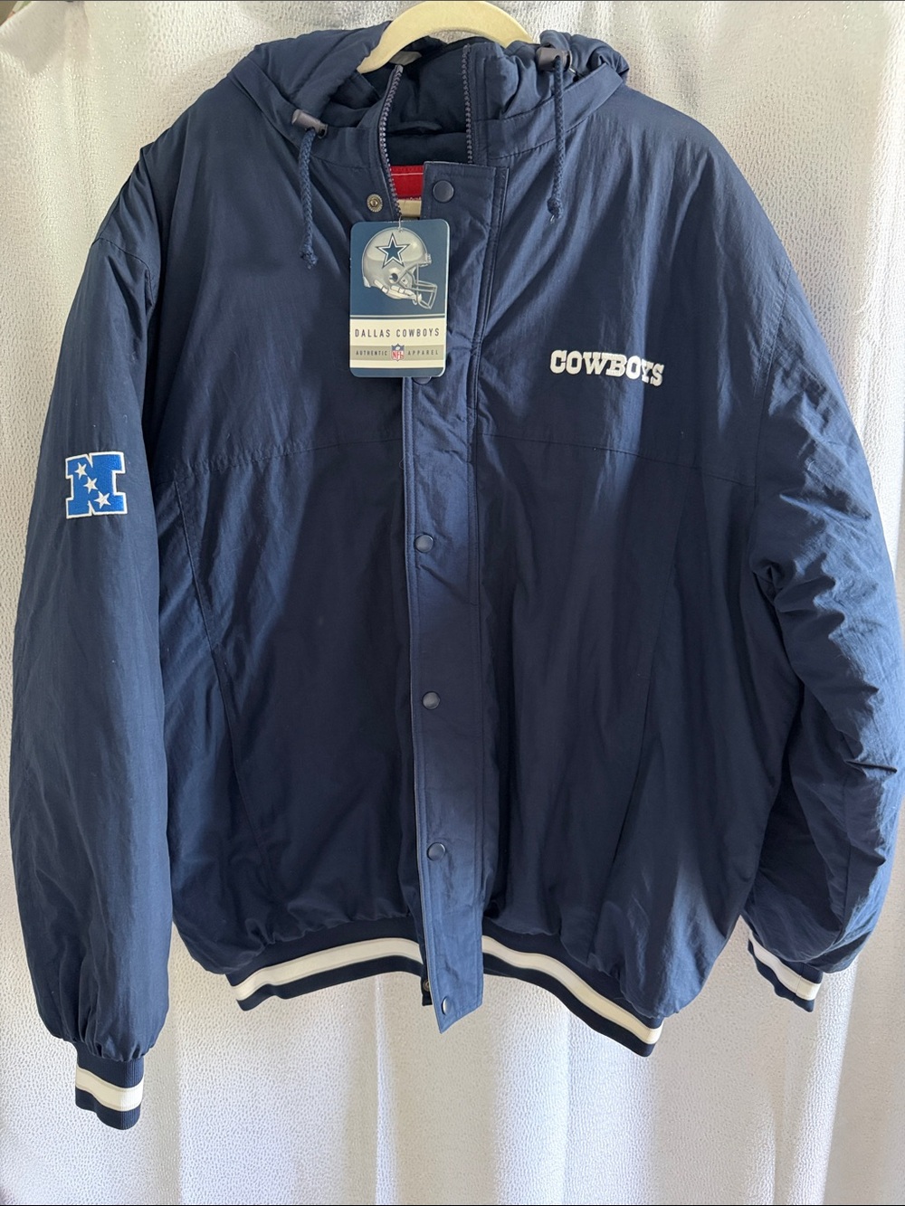 NWT Vintage Dallas Cowboys NFL Authentic Apparel/Reebok Winter /Jacket Coat, XL